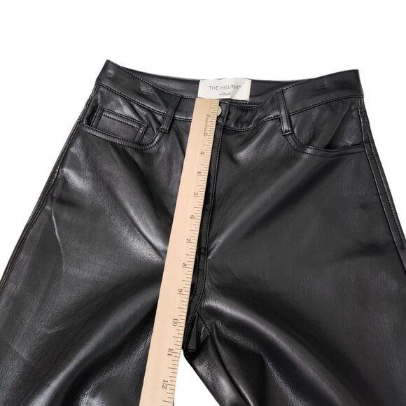 Aritzia Wilfred Melina Pants 0 Black Vegan‎ Leather Straight Leg High Waisted - Picture 9 of 10